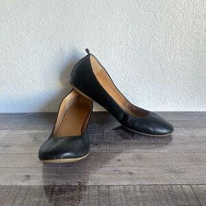 J. Crew Black Leather Ballet Flats in Size 9